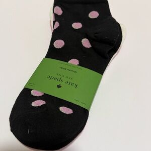 Kate Spade New York 3 Pack Quarter Socks NEW polka dot black pink cream